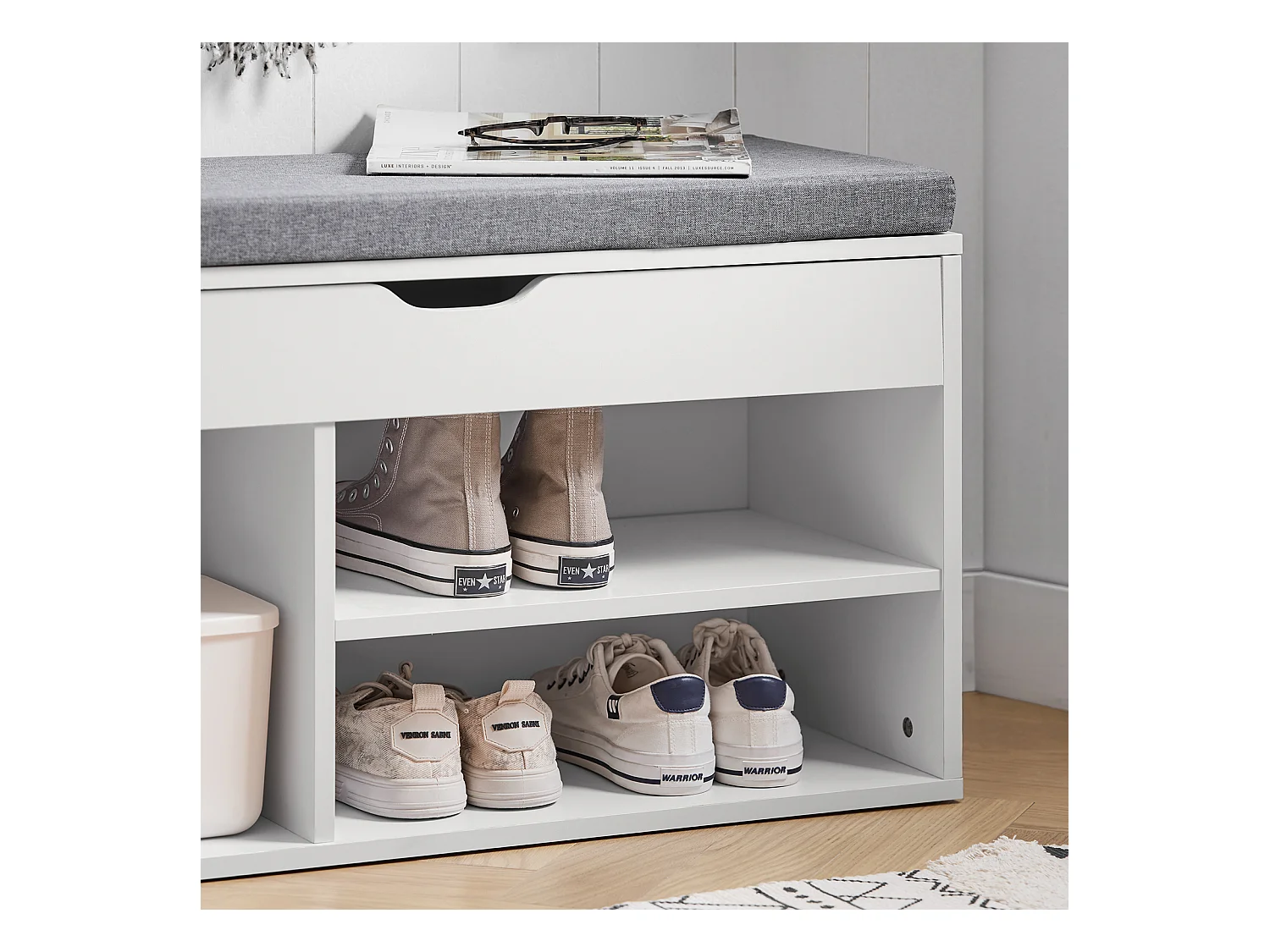 Ławka na buty z szufladą i siedziskiem FSR45-HG