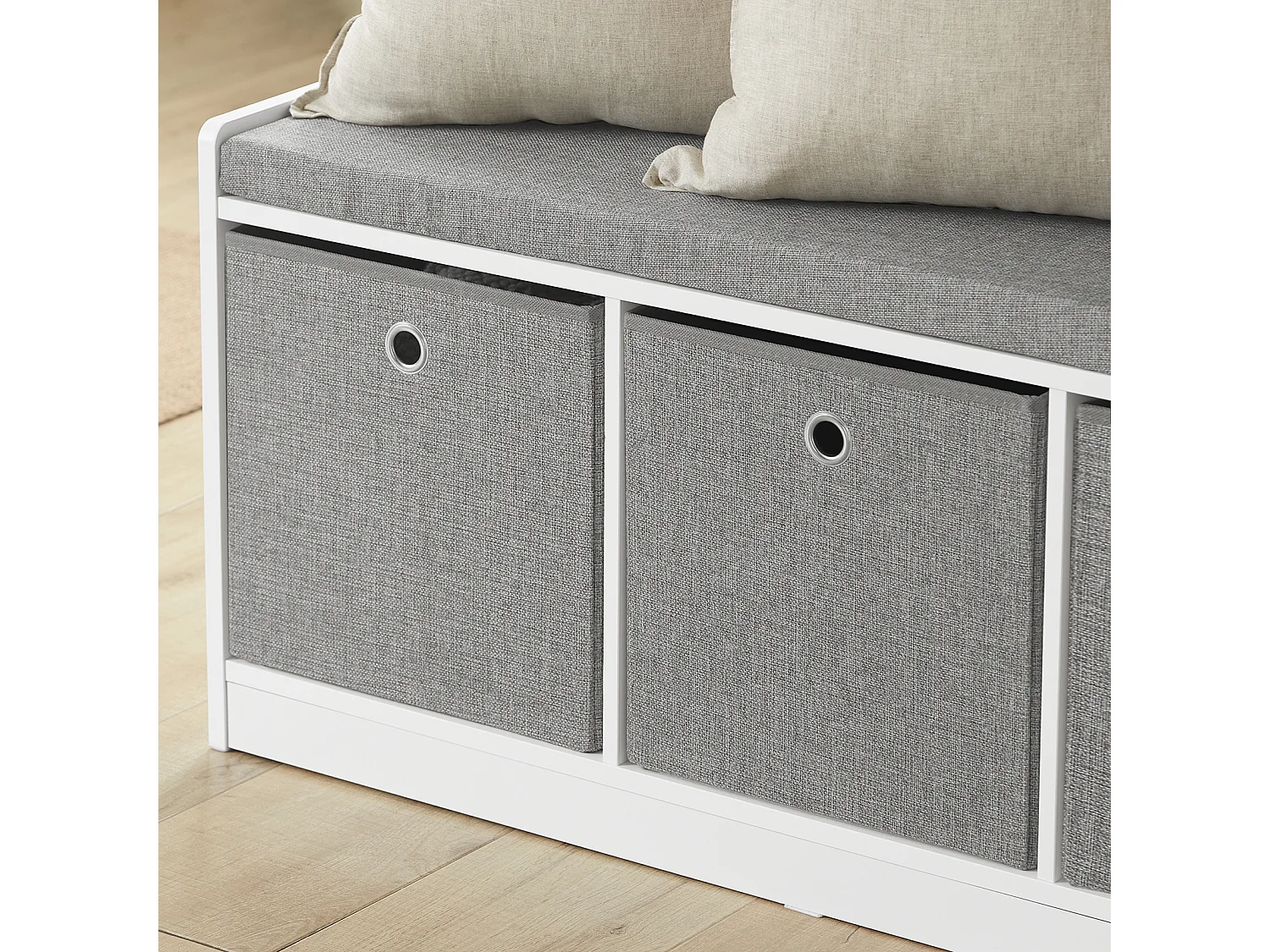 Zapatero Banco de Entrada con Tres cajones, Gris L102 x P32 x H45 cm FSR65-DG SoBuy ES