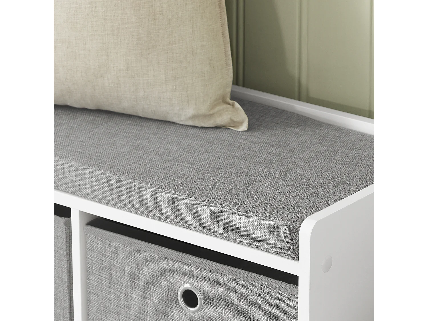 Zapatero Banco de Entrada con Tres cajones, Gris L102 x P32 x H45 cm FSR65-DG SoBuy ES