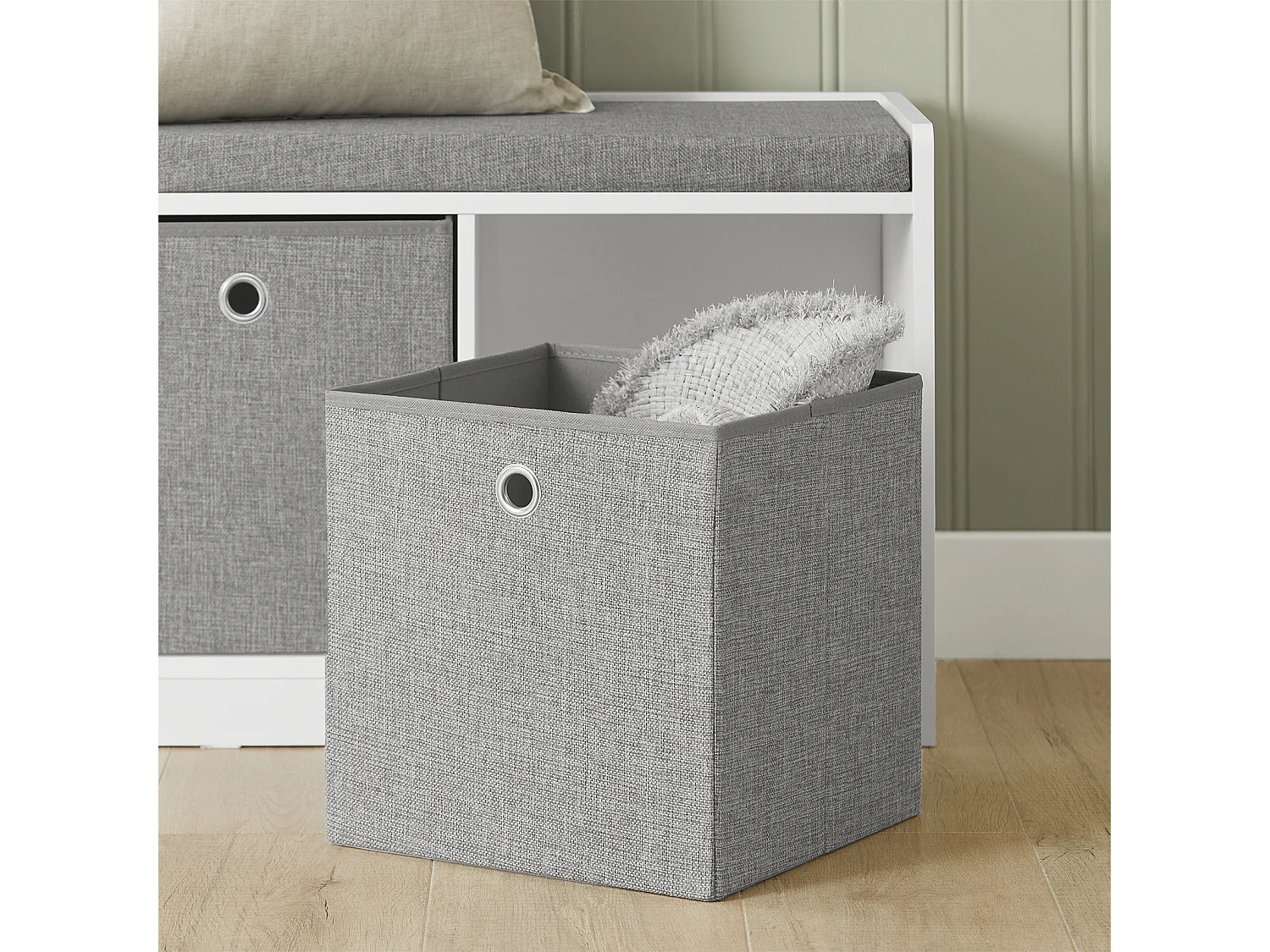 Zapatero Banco de Entrada con Tres cajones, Gris L102 x P32 x H45 cm FSR65-DG SoBuy ES