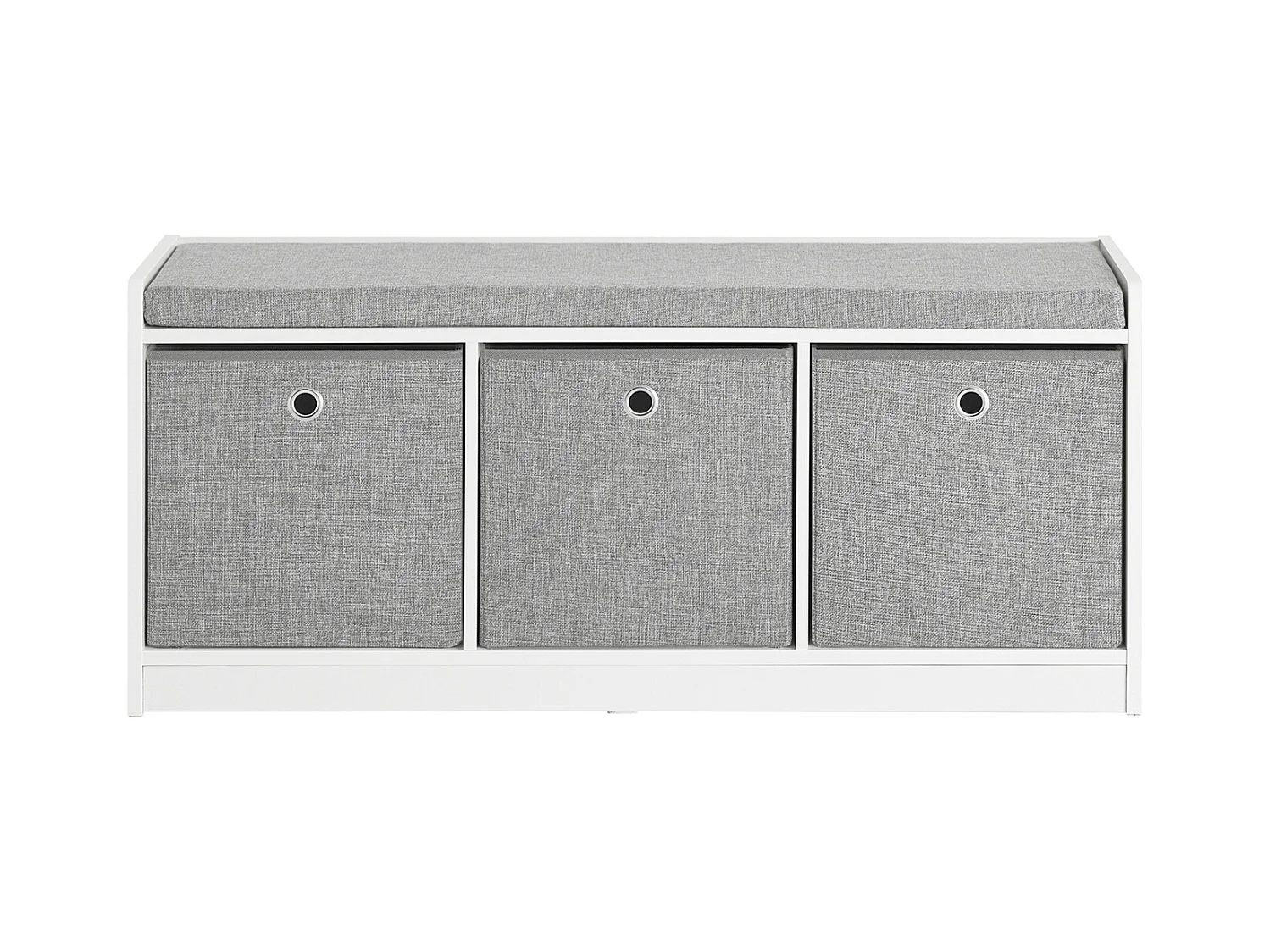 Banc de Rangement avec Coussin Rembourré Meuble Entrée, FSR65-DG