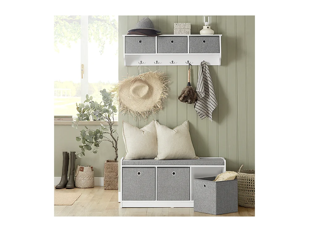 Ławka na buty z i siedzisko i 3 koszami FSR65-DG