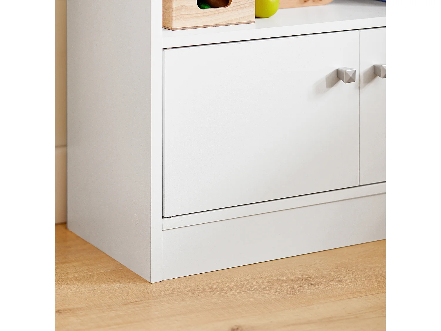 SoBuy KMB11-W Boekenrek Boekenplank Opbergvak Kinderplank Speelgoedkast met 2 planken