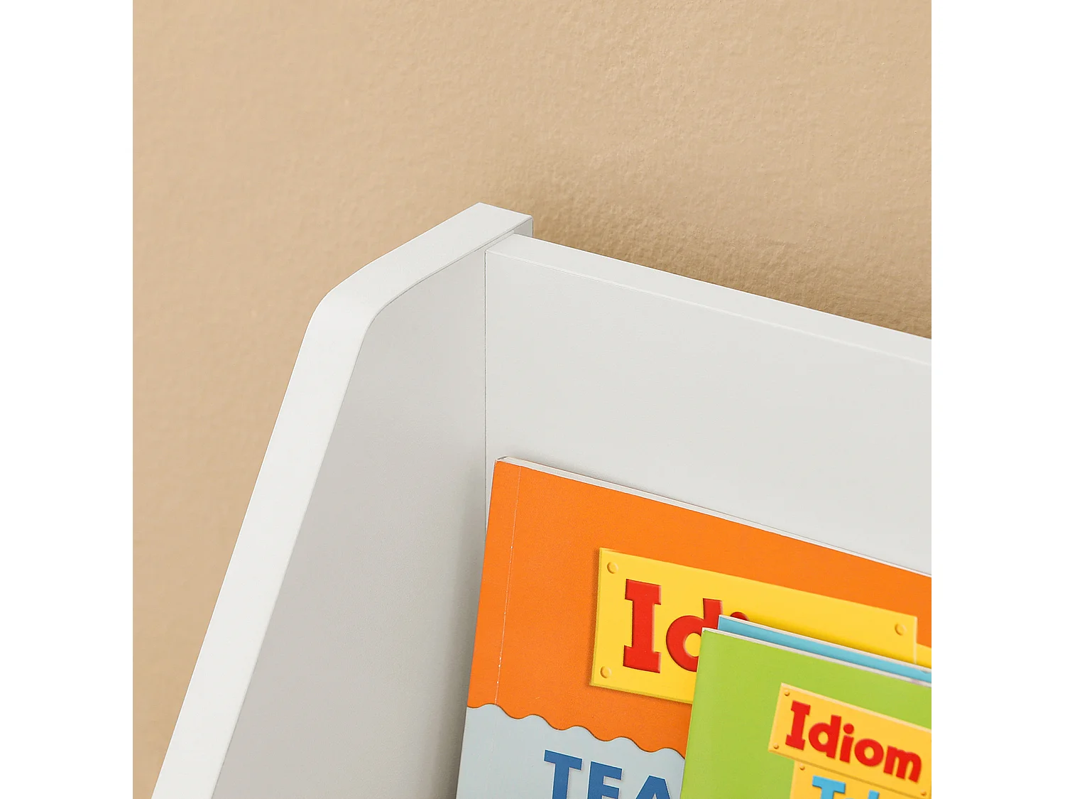 SoBuy KMB01-W Boekenrek Boekenplank Opbergvak Kinderplank Speelgoedkast met 3 opbergvakken