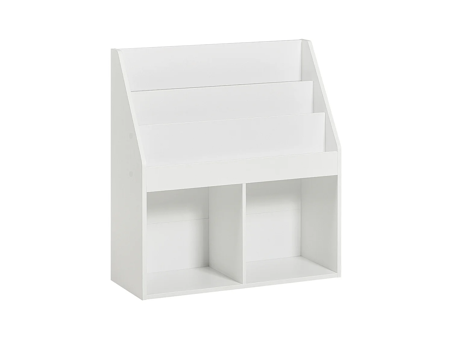 SoBuy KMB01-W Boekenrek Boekenplank Opbergvak Kinderplank Speelgoedkast met 3 opbergvakken