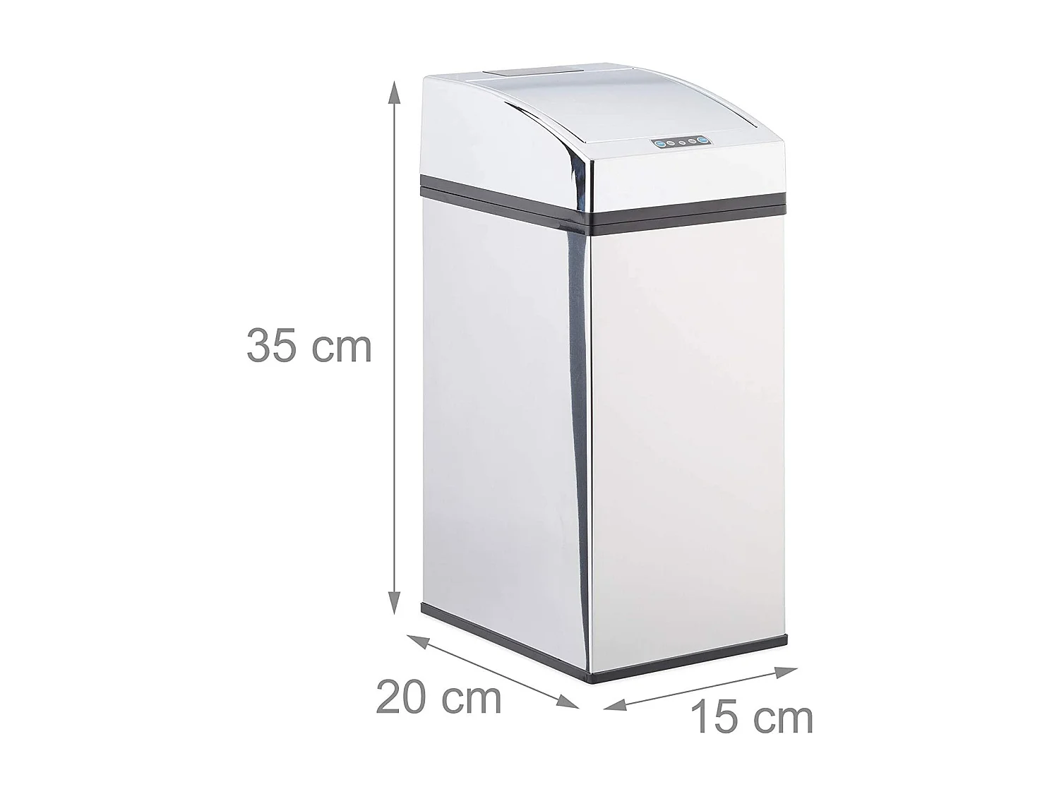 Tampa do sensor de lata de lixo com design automático, balde interno de aço inoxidável 7 litros 13_0002321_2