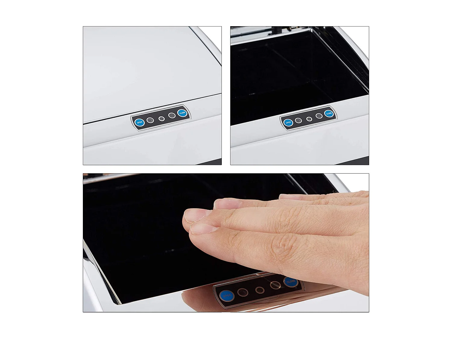 Tampa do sensor de lata de lixo com design automático, balde interno de aço inoxidável 7 litros 13_0002321_2