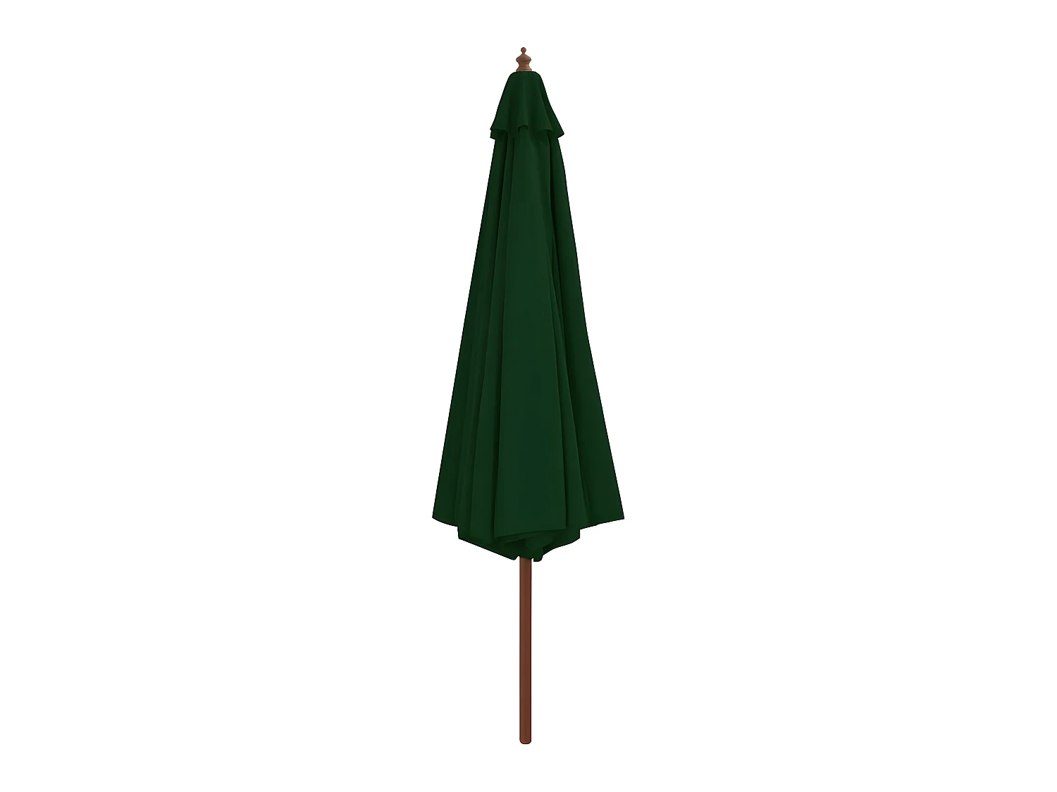 Guarda-sol com poste de madeira 350 cm verde 02_0008131