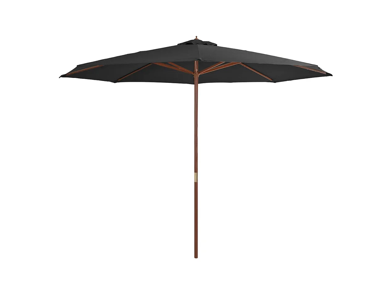 Ombrellone con palo in legno 350 cm antracite 02_0008126