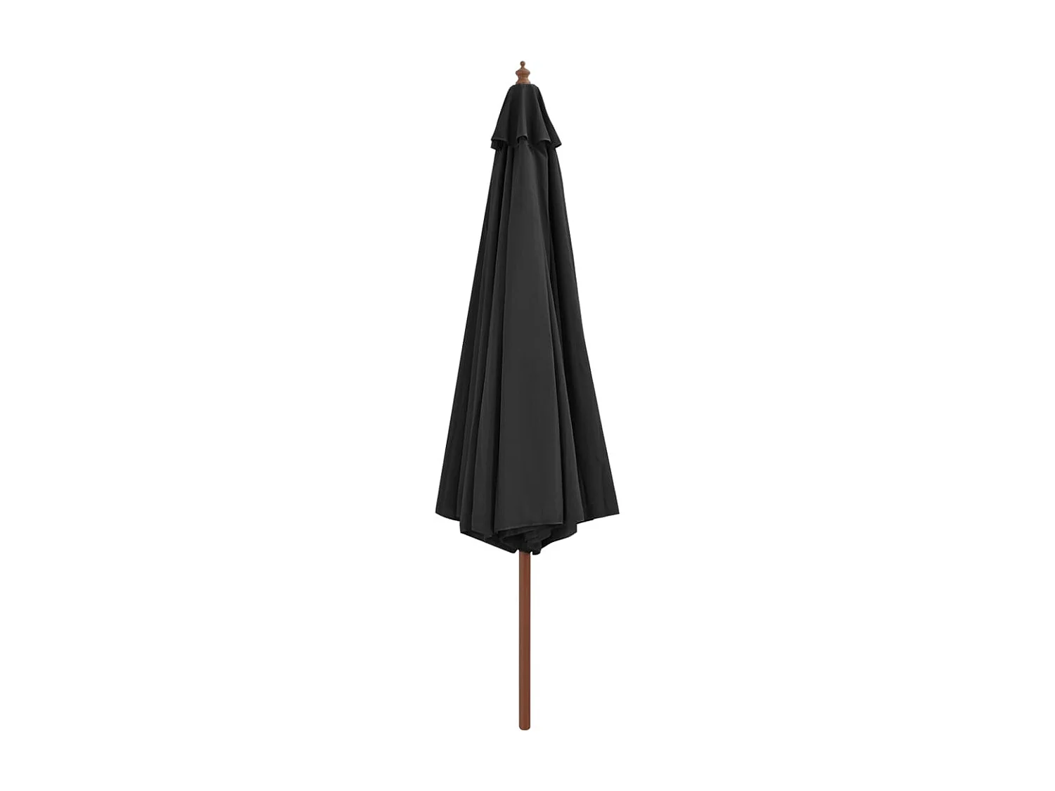Parasol avec mât en bois marron 350 x 350 x 256 cm 02_0008126