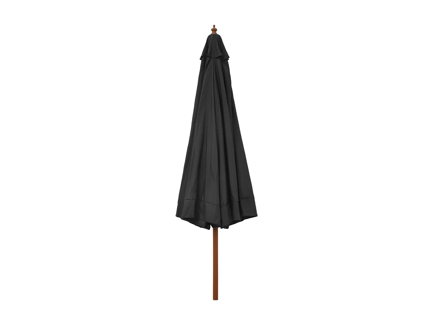 Parasol avec mât en bois marron 330 x 330 x 254 cm 02_0008119