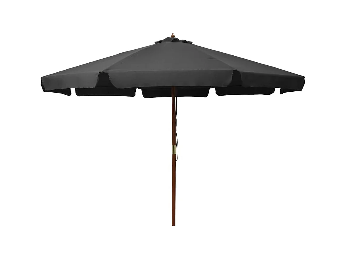 Ombrellone con palo in legno 330 cm antracite 02_0008119