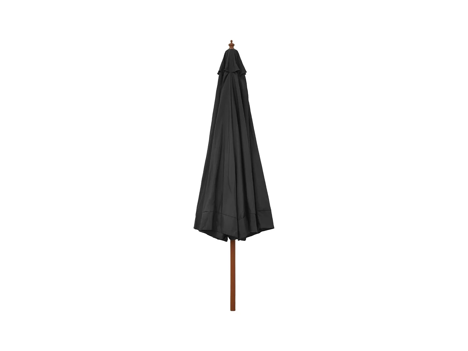 Parasol avec mât en bois marron 330 x 330 x 254 cm 02_0008119
