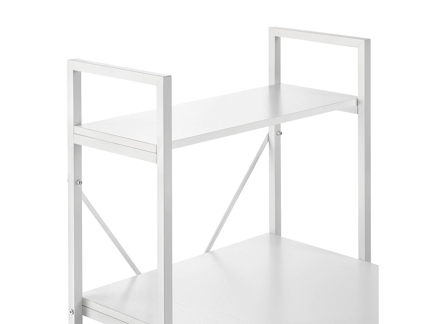 Bureau avec étagères poste métal blanche 120 x 64 x 122 cm 03_0001139