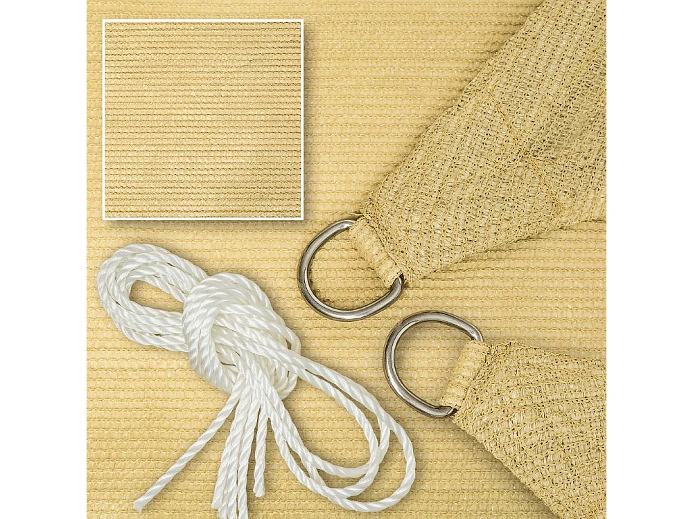 Voile toile d'ombrage taud beige 6.2 x 6.2 x 6.2 cm 2208096