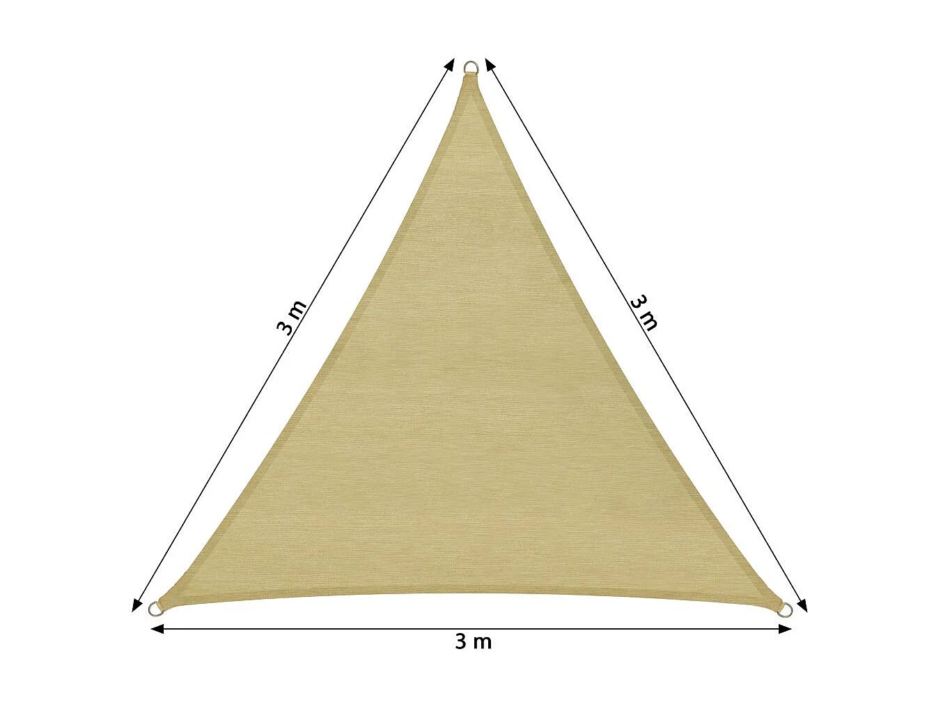 Voile toile d'ombrage taud 300 x 300 x 300 cm 2208092