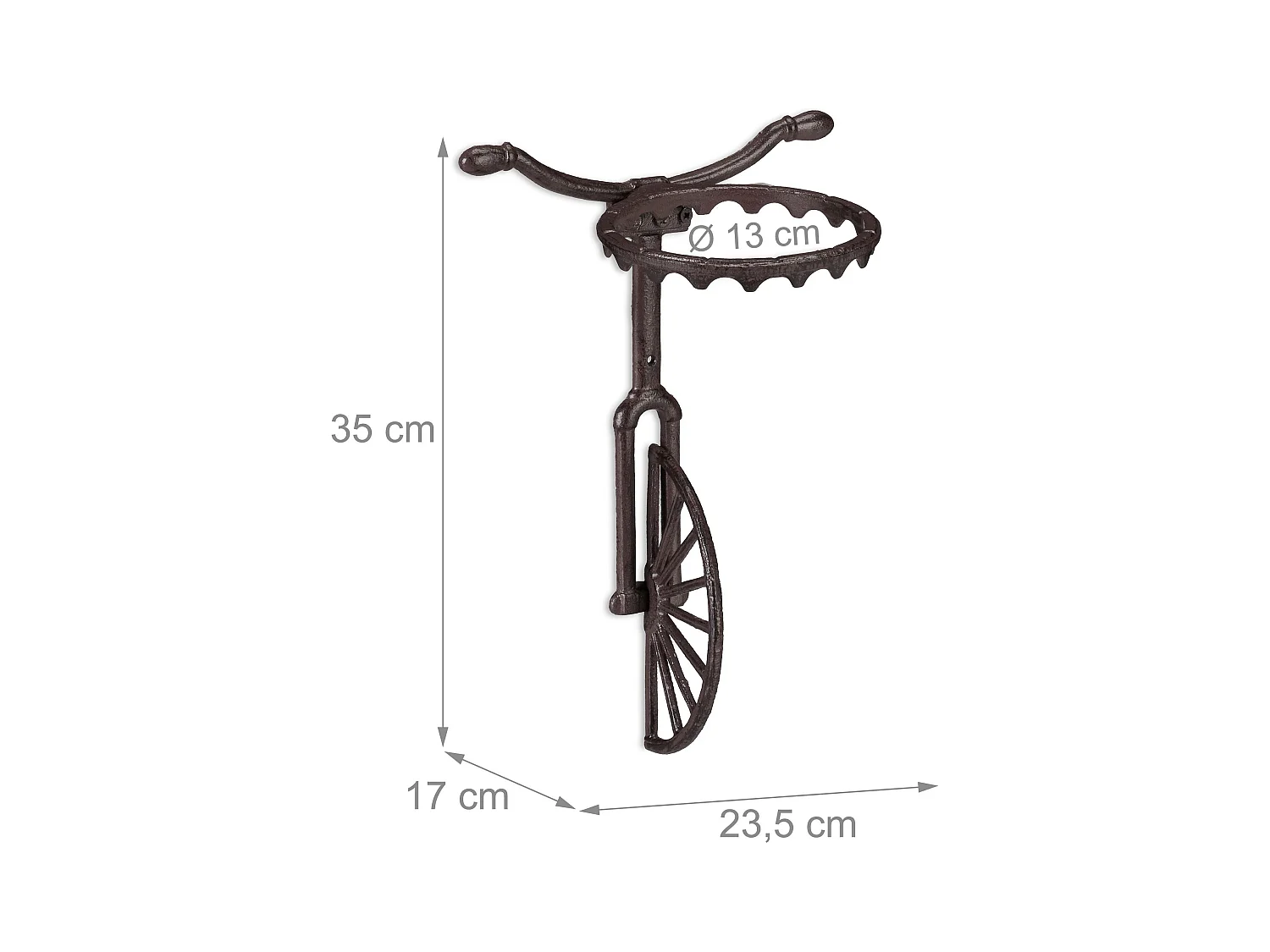Macetero de bicicleta de pared marrón 13_0002557