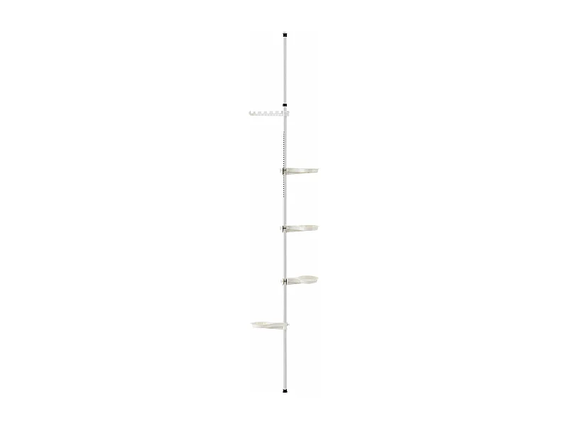 Soporte telescópico para flores soporte para macetas soporte para plantas de metal y plástico regulable en altura entre 110 y 305 cm blanco 03_0003911