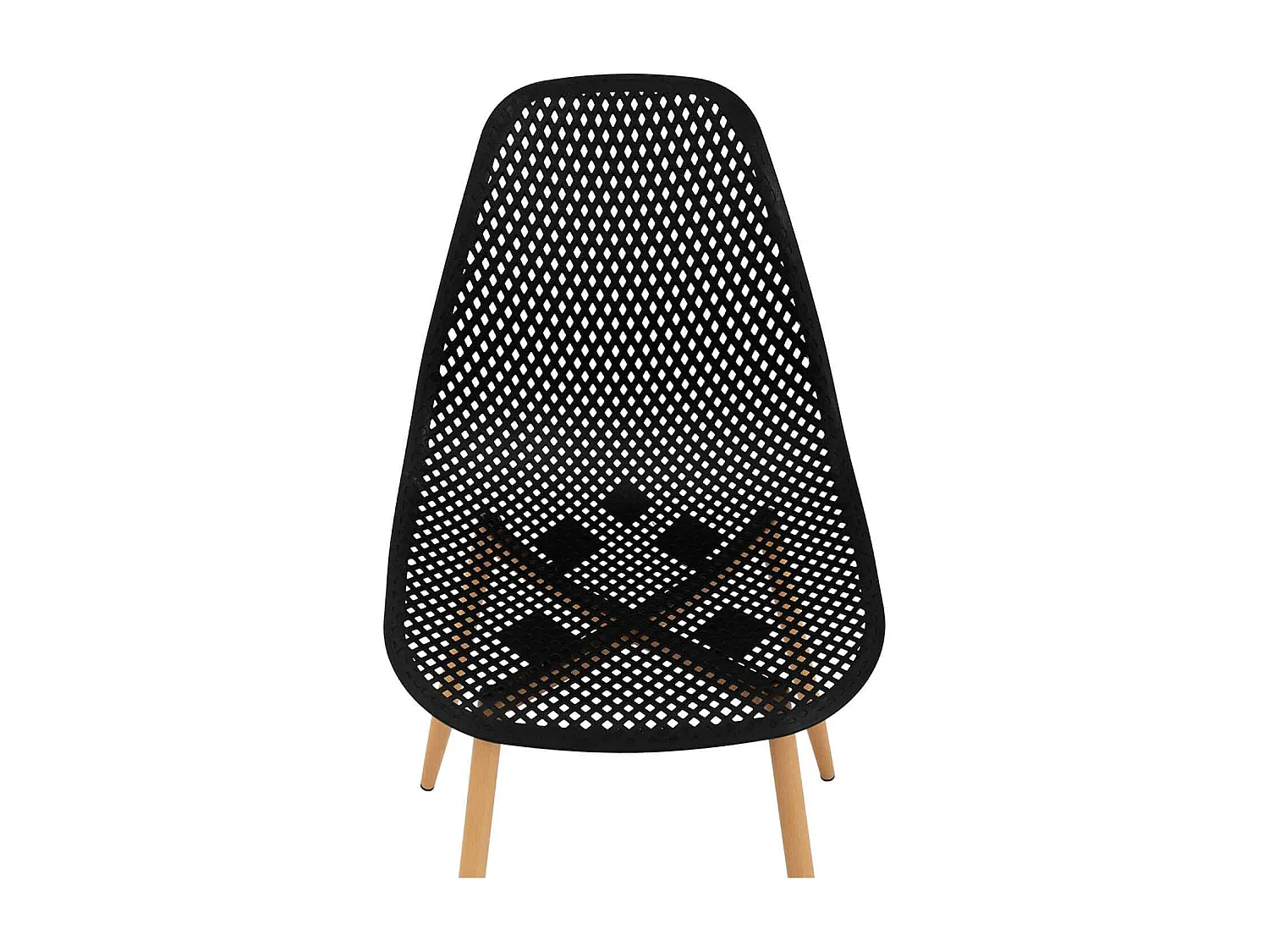 Lot de 4 chaises salon salle à manger restaurants, les cafés, les bureaux et les salles d'attente 150 kg max hauteur 46 cm plastique & acier noir 4_0006002