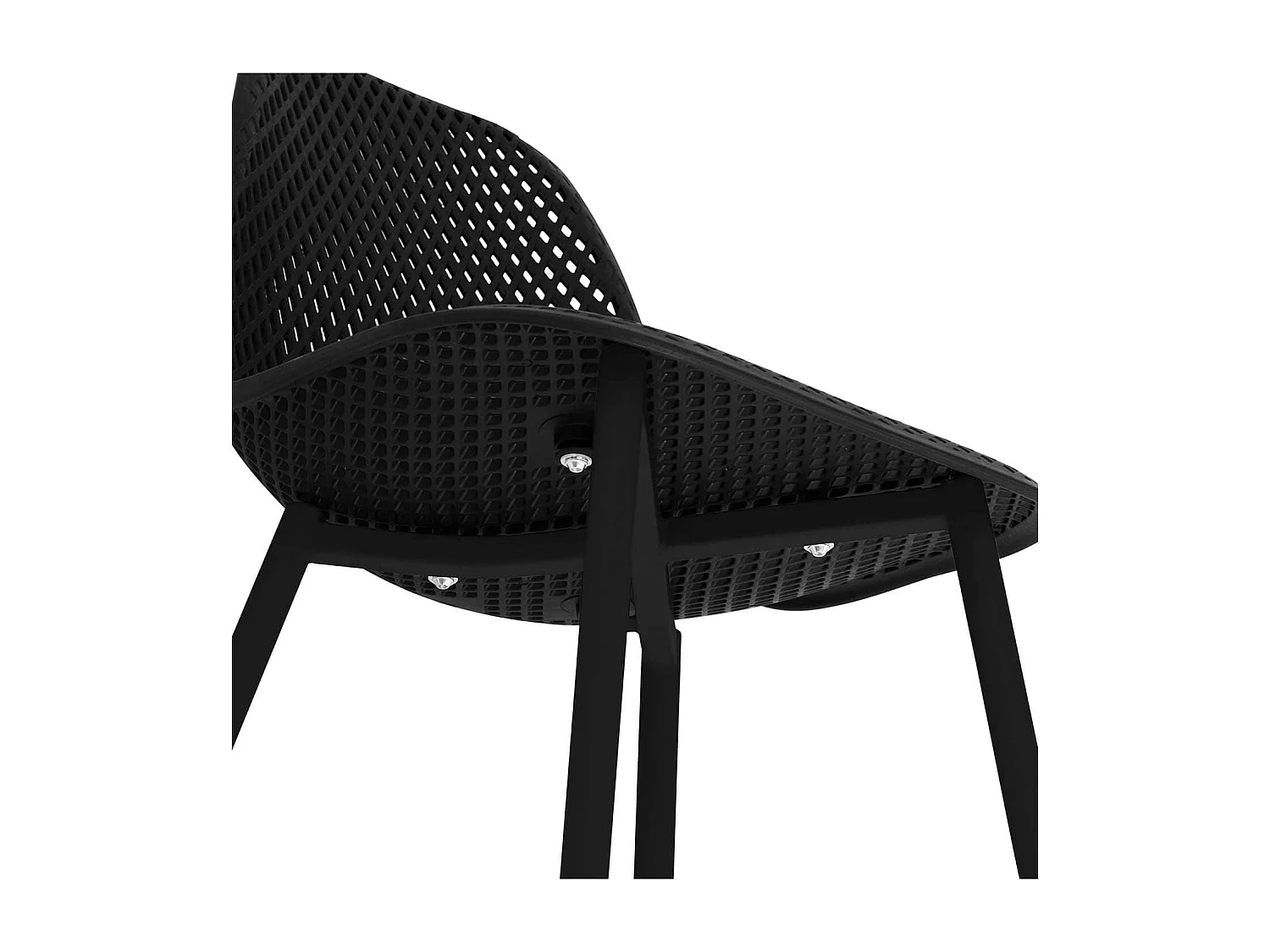 Lot de 4 chaises salon salle à manger restaurants, les cafés, les bureaux et les salles d'attente 150 kg max noir 14_0006004