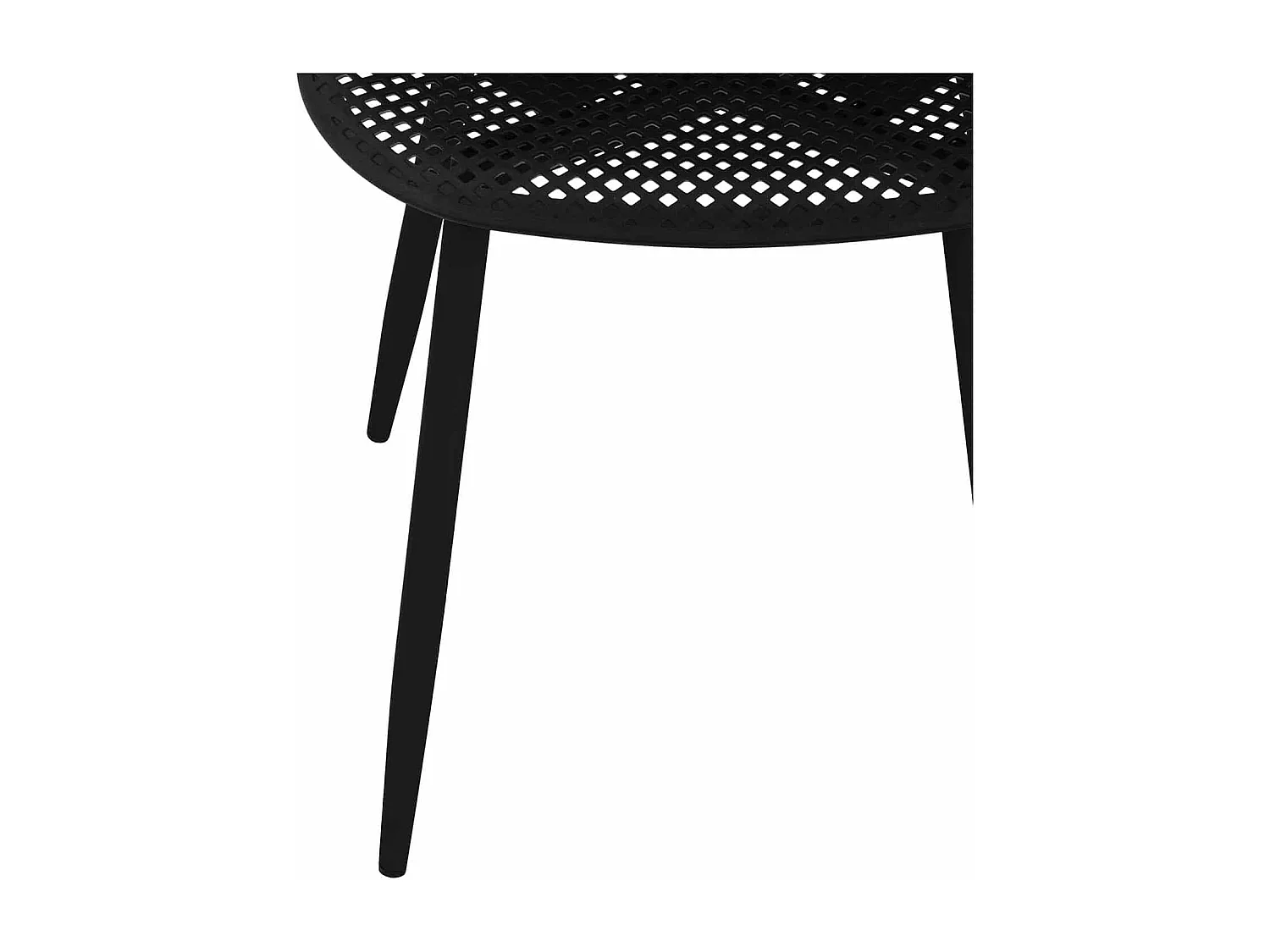 Lot de 4 chaises salon salle à manger restaurants, les cafés, les bureaux et les salles d'attente 150 kg max noir 14_0006004