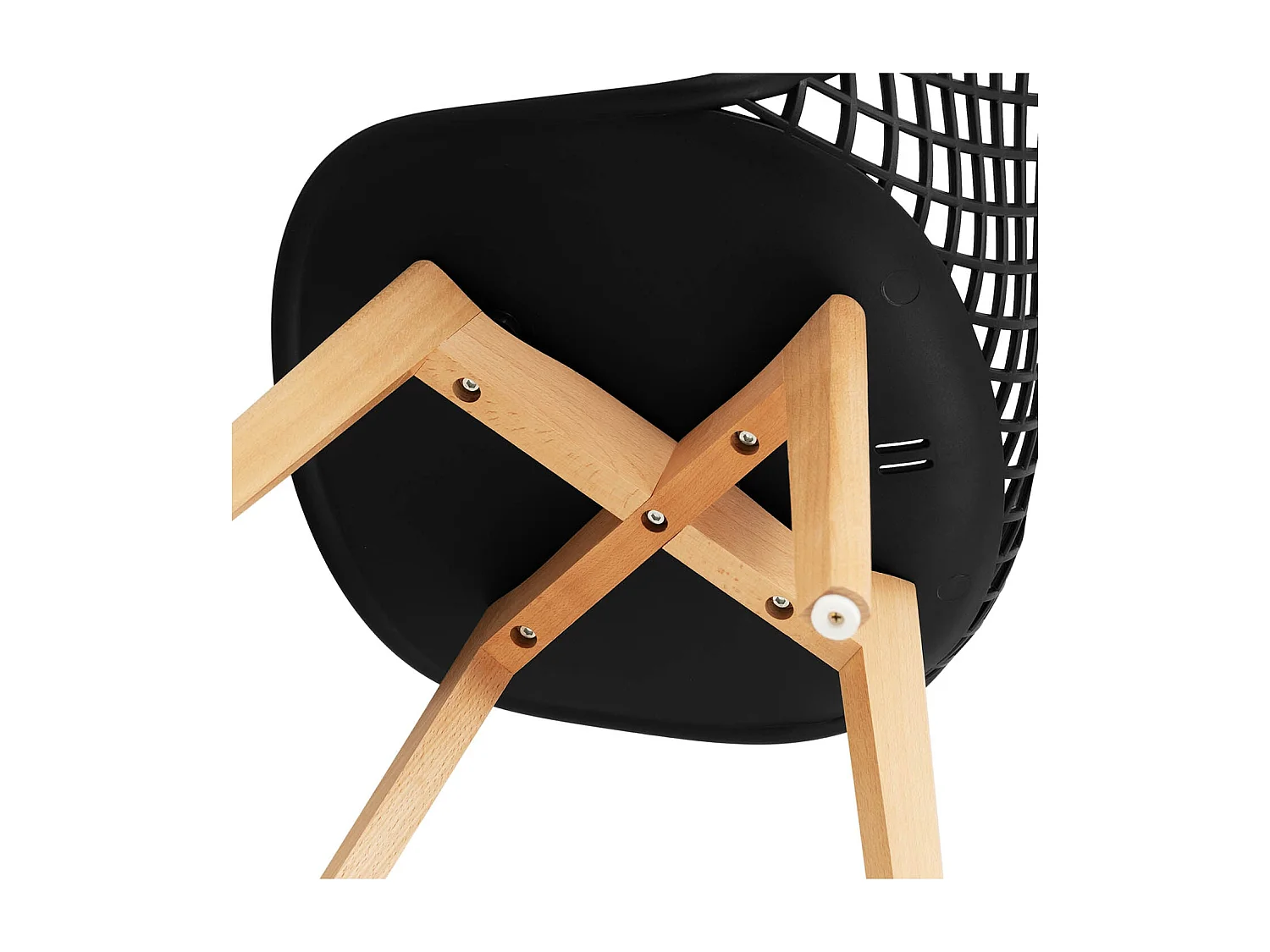 Lot de 4 chaises salon salle à manger restaurants, les cafés, les bureaux et les salles d'attente 150 kg max noir 14_0006012