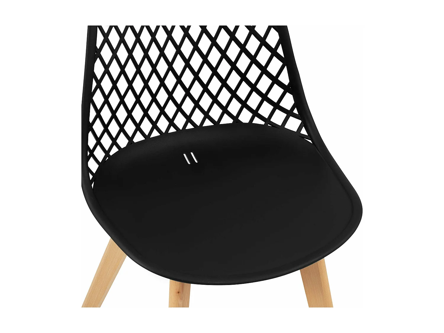 Lot de 4 chaises salon salle à manger restaurants, les cafés, les bureaux et les salles d'attente 150 kg max noir 14_0006012