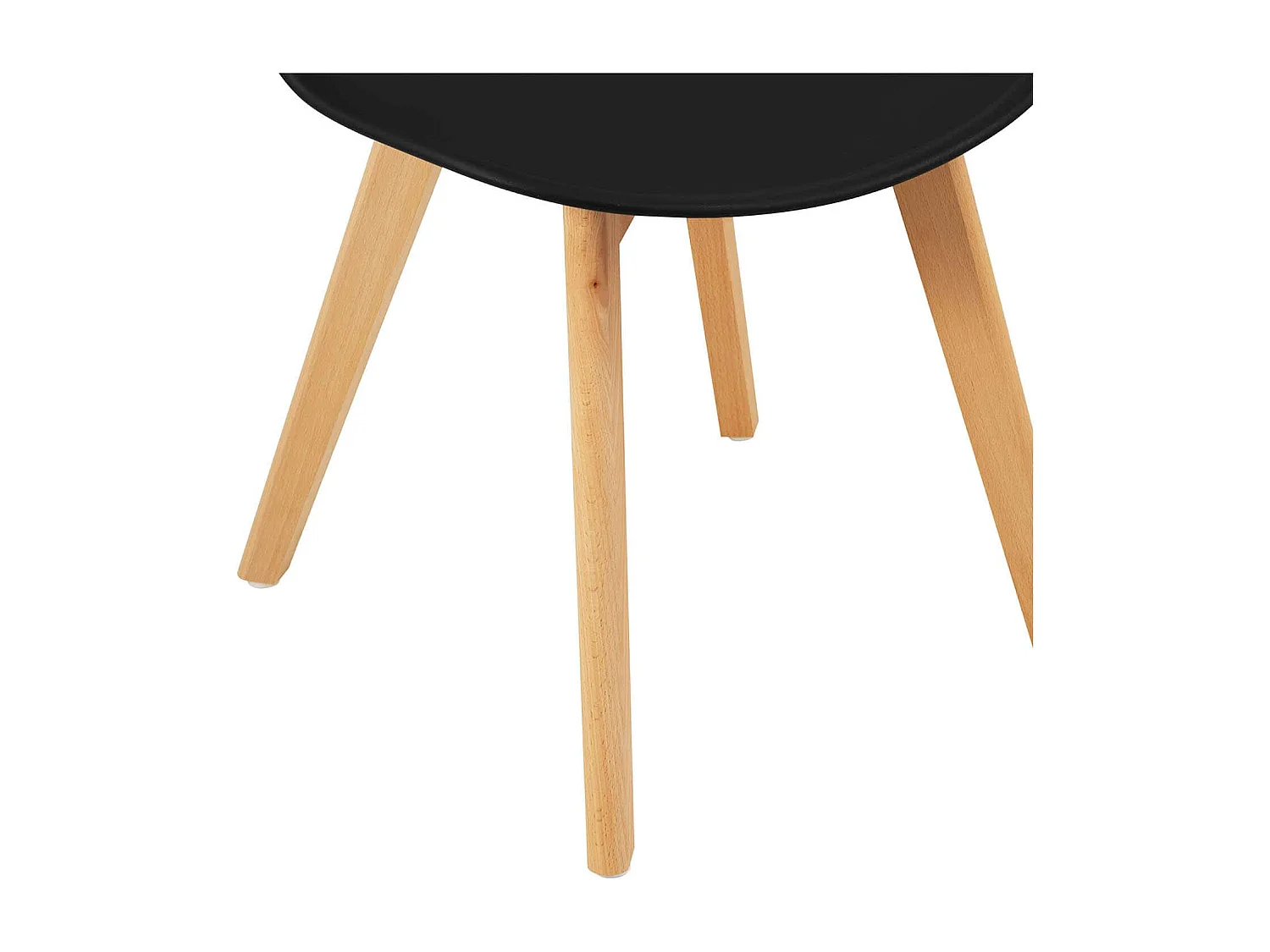 Lot de 4 chaises salon salle à manger restaurants, les cafés, les bureaux et les salles d'attente 150 kg max noir 14_0006012