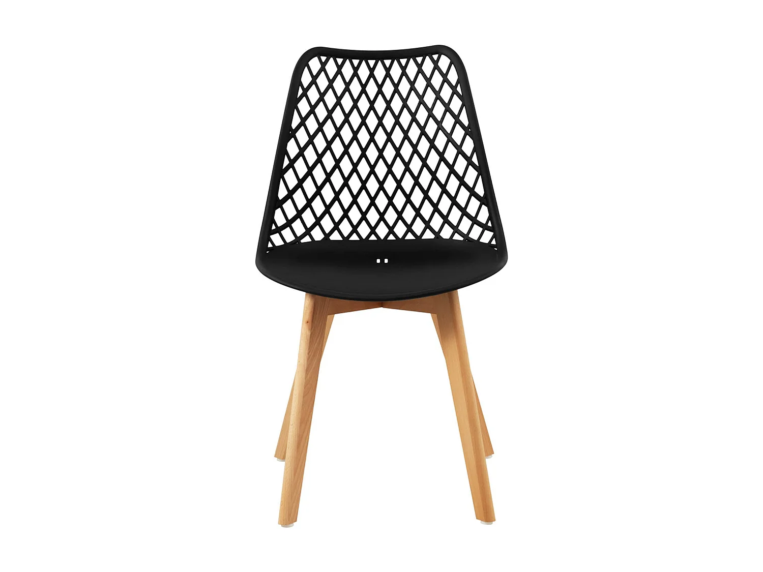 Lot de 4 chaises salon salle à manger restaurants, les cafés, les bureaux et les salles d'attente 150 kg max noir 14_0006012