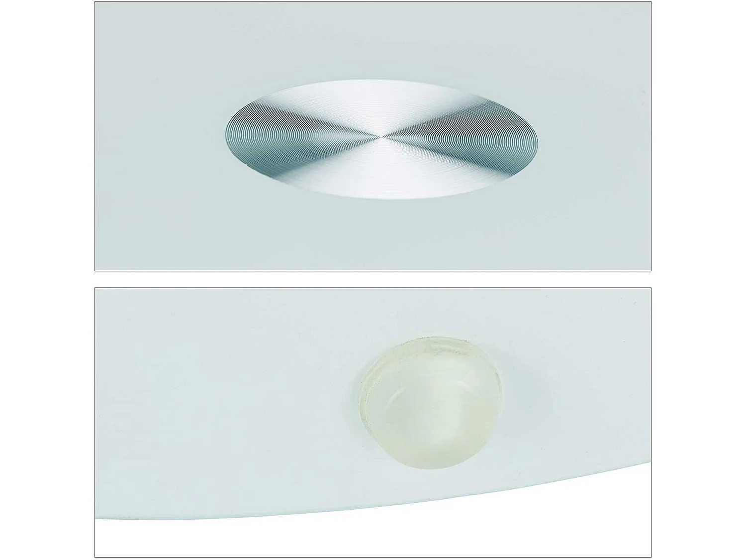 Table basse d’appoint ronde verre blanche 43 x 43 x 53 cm 13_0002680