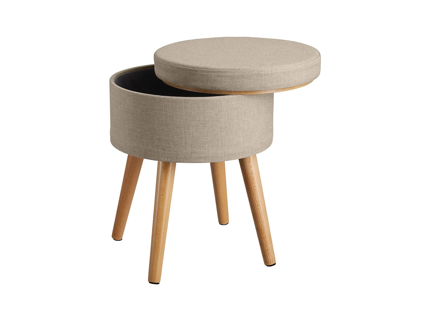 Sgabello ottomano con contenitore tavolino beige 08_0000558