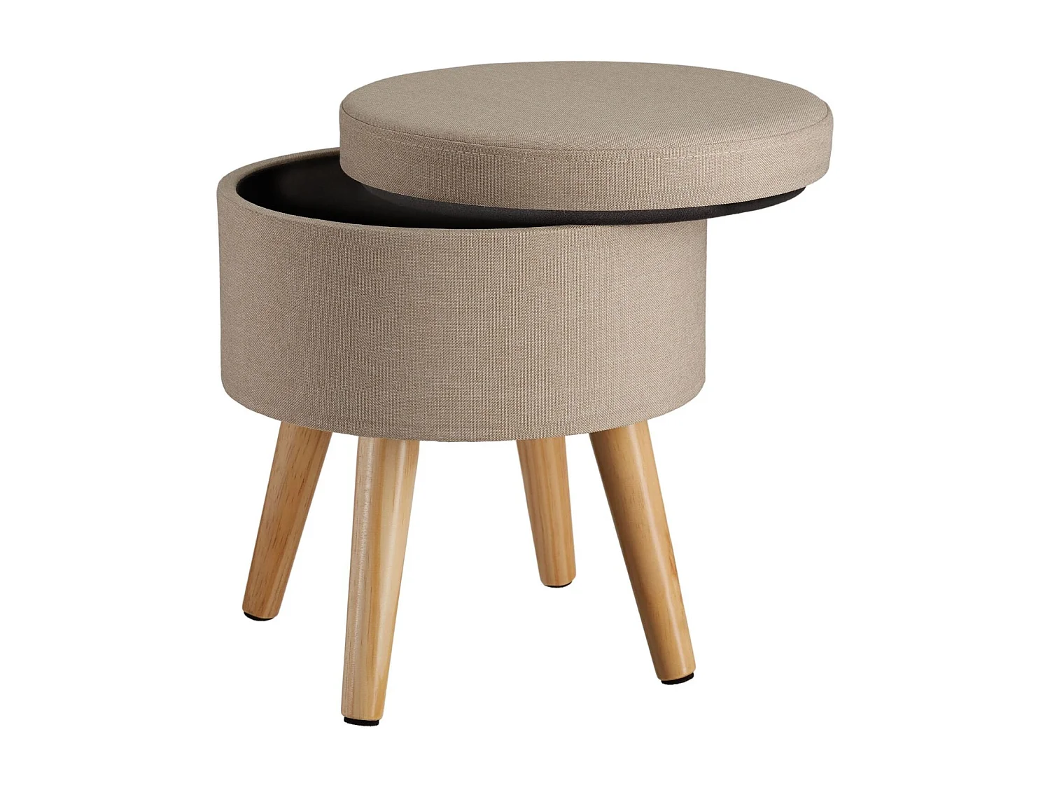 Tabouret siège pouf avec beige 32 x 32 x 37 cm 08_0000327