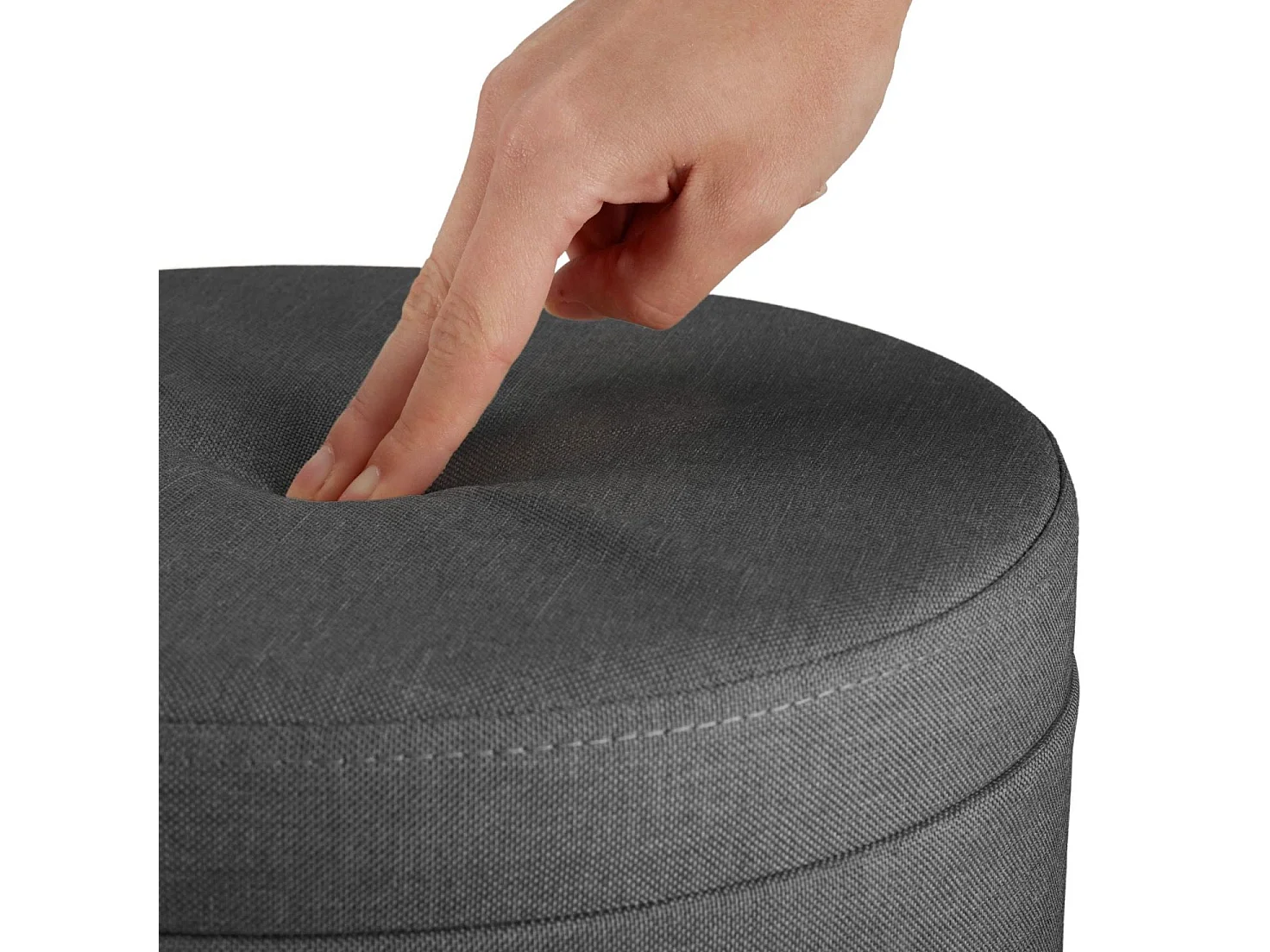 Banqueta otomana com caixa de armazenamento mesa de centro em MDF cinza 08_0000310