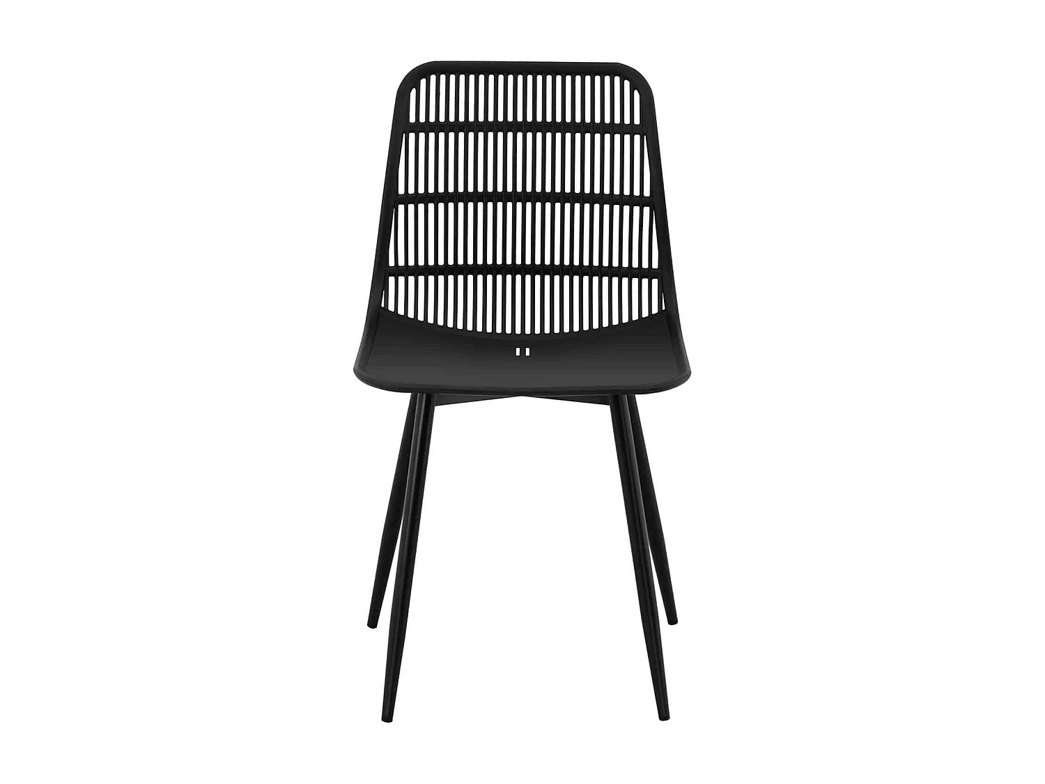 Lot de 4 chaises salon salle à manger restaurants, les cafés, les bureaux et les salles d'attente 150 kg max noir 14_0006003