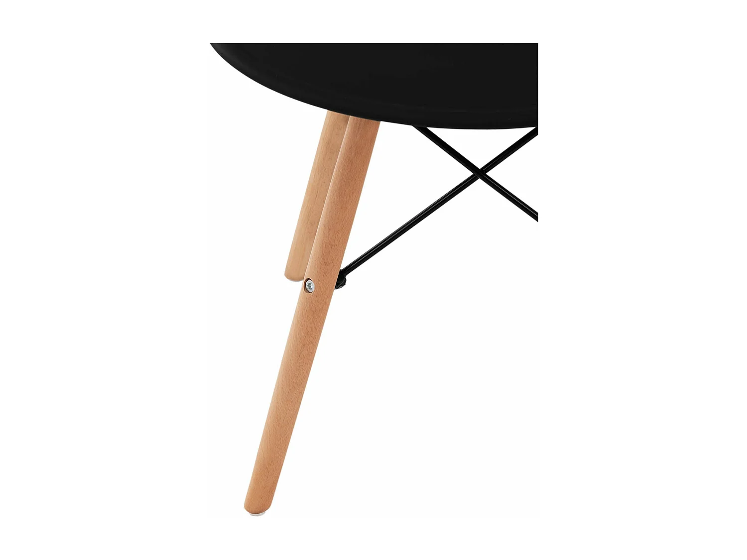 Lot de 4 chaises salon salle à manger restaurants, les cafés, les bureaux et les salles d'attente 150 kg max noir 14_0006013