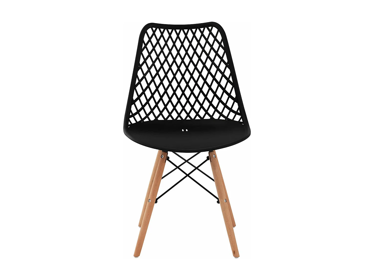 Lot de 4 chaises salon salle à manger restaurants, les cafés, les bureaux et les salles d'attente 150 kg max noir 14_0006013