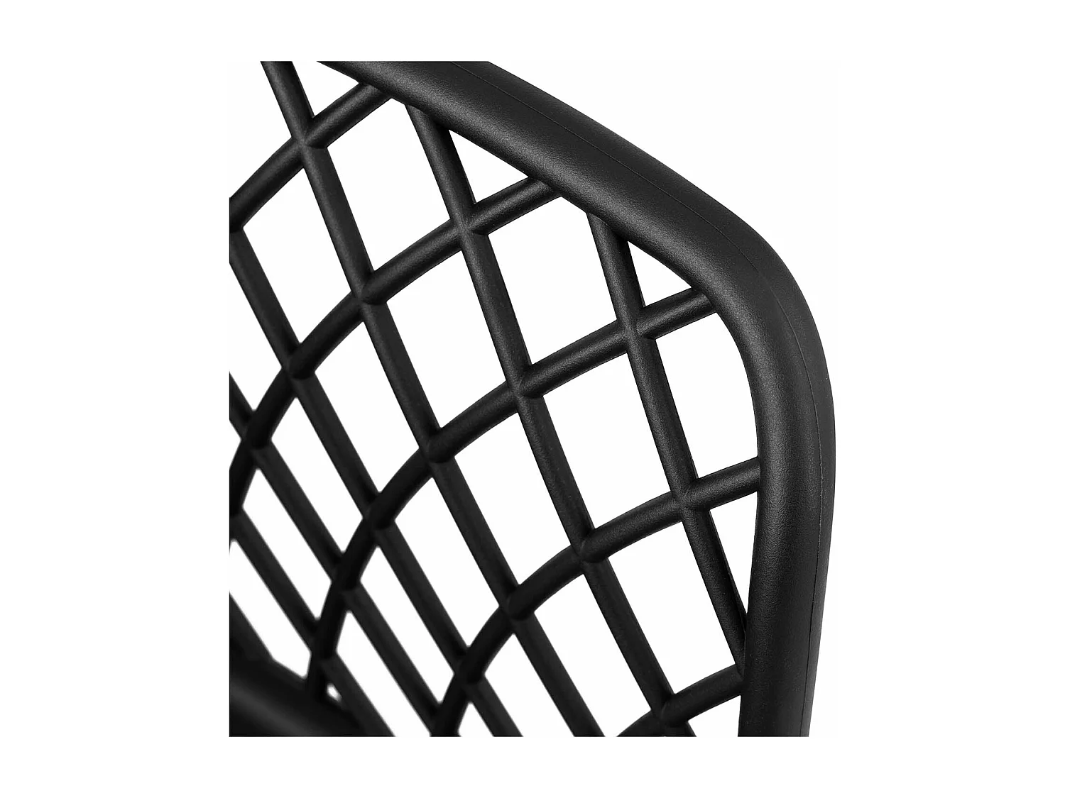 Lot de 2 chaises salon salle à manger restaurant cafés bureaux terrasses salles d'attente150 kg max dossier avec trous en losange accoudoirs noir 14_0005993