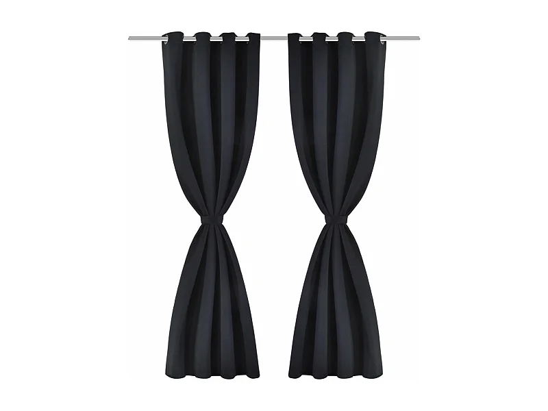 Lot de 2 rideaux métal argentée 245 x 135 x 245 cm 4002022