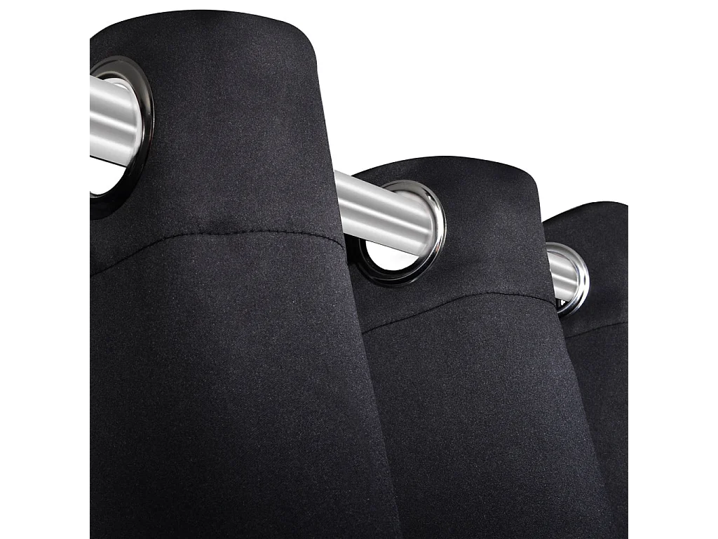 Lot de 2 rideaux métal argentée 245 x 135 x 245 cm 4002022