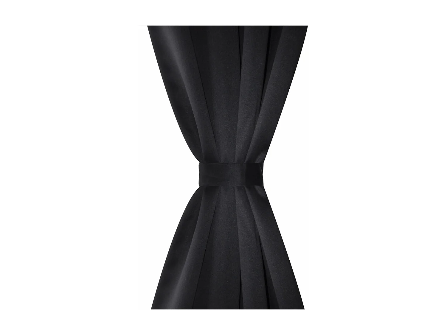 Lot de 2 rideaux métal argentée 245 x 135 x 245 cm 4002022