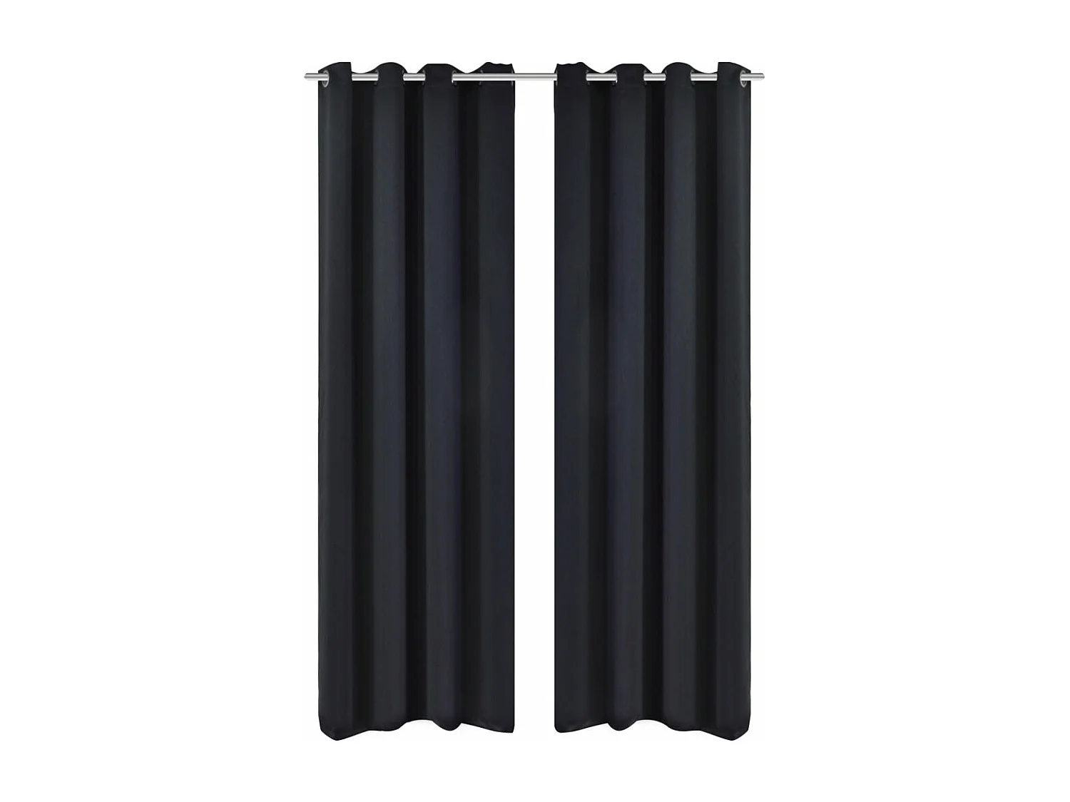 Lot de 2 rideaux métal argentée 245 x 135 x 245 cm 4002022