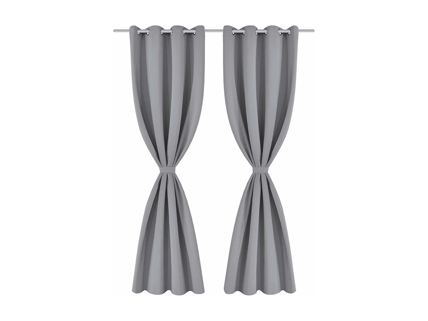 Lot de 2 rideaux métal grise 245 x 135 x 245 cm 4002024