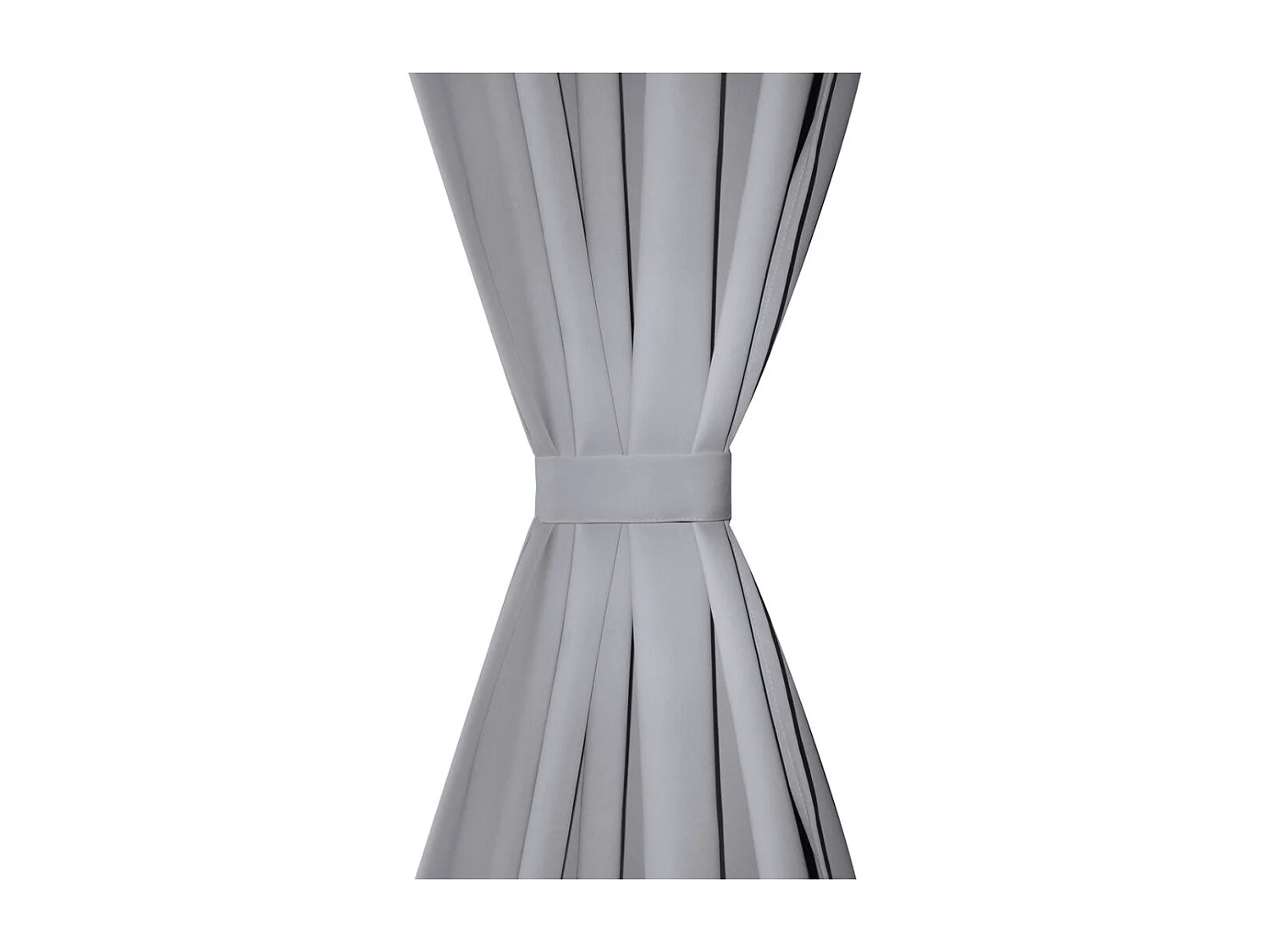 Lot de 2 rideaux métal grise 245 x 135 x 245 cm 4002024