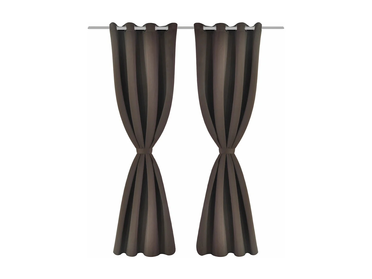 Lot de 2 rideaux métal marron 245 x 135 x 245 cm 4002023