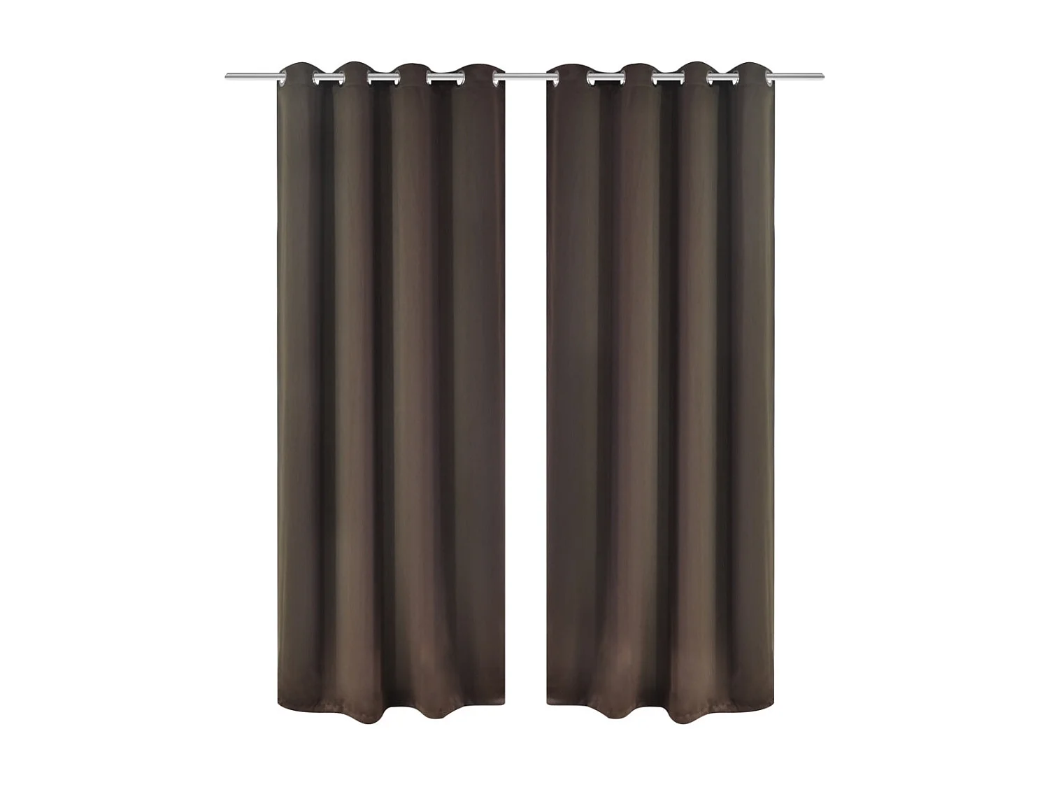 Lot de 2 rideaux métal marron 245 x 135 x 245 cm 4002023