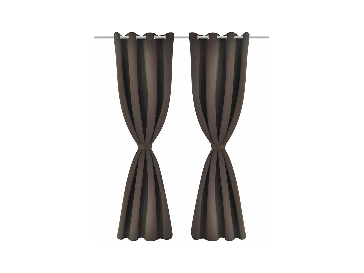 Lot de 2 rideaux métal marron 245 x 135 x 245 cm 4002023