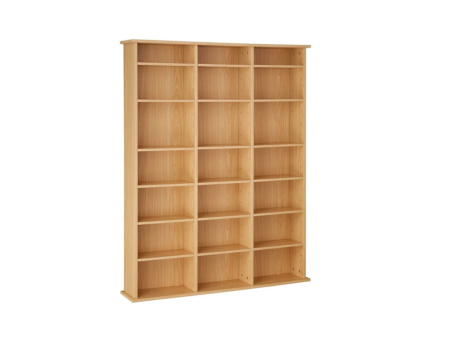 Armoire étagère bibliothèque rangement marron 105.5 x 19 x 136.5 cm 08_0000231