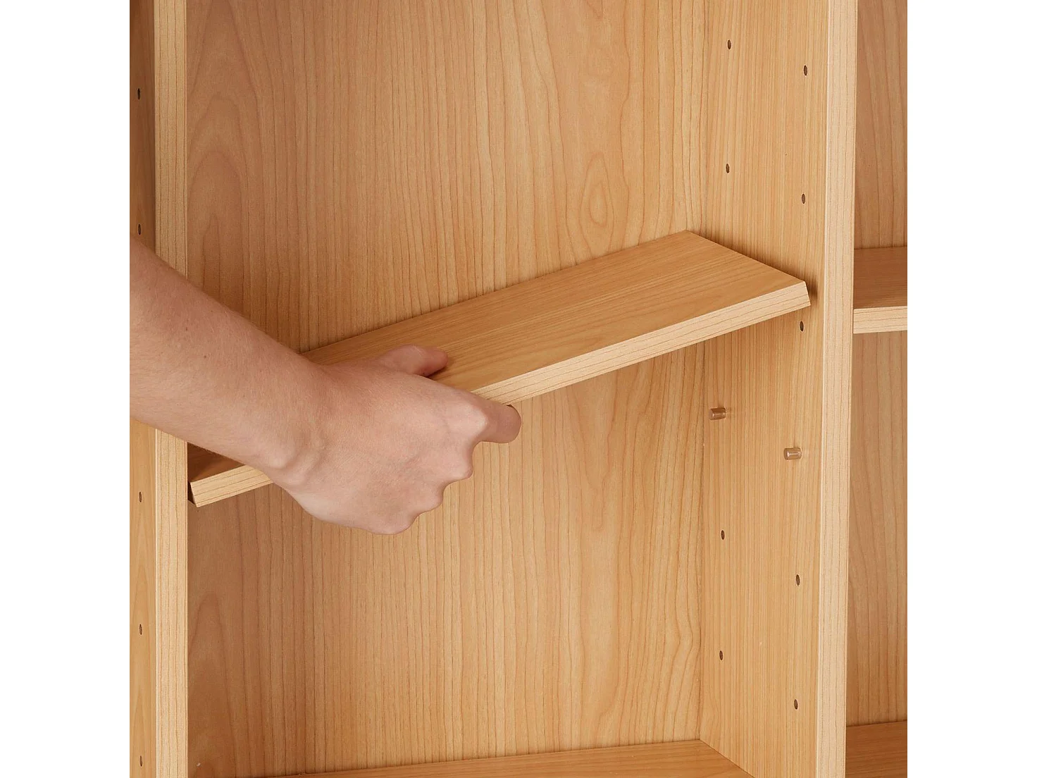 Armoire étagère bibliothèque rangement marron 105.5 x 19 x 136.5 cm 08_0000231