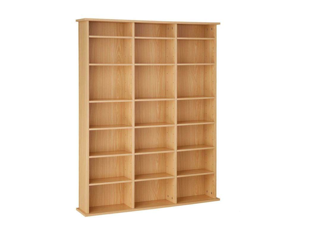 Mueble estante librería unidad de almacenamiento para CD/DVD 136,5 cm marrón 08_0000231