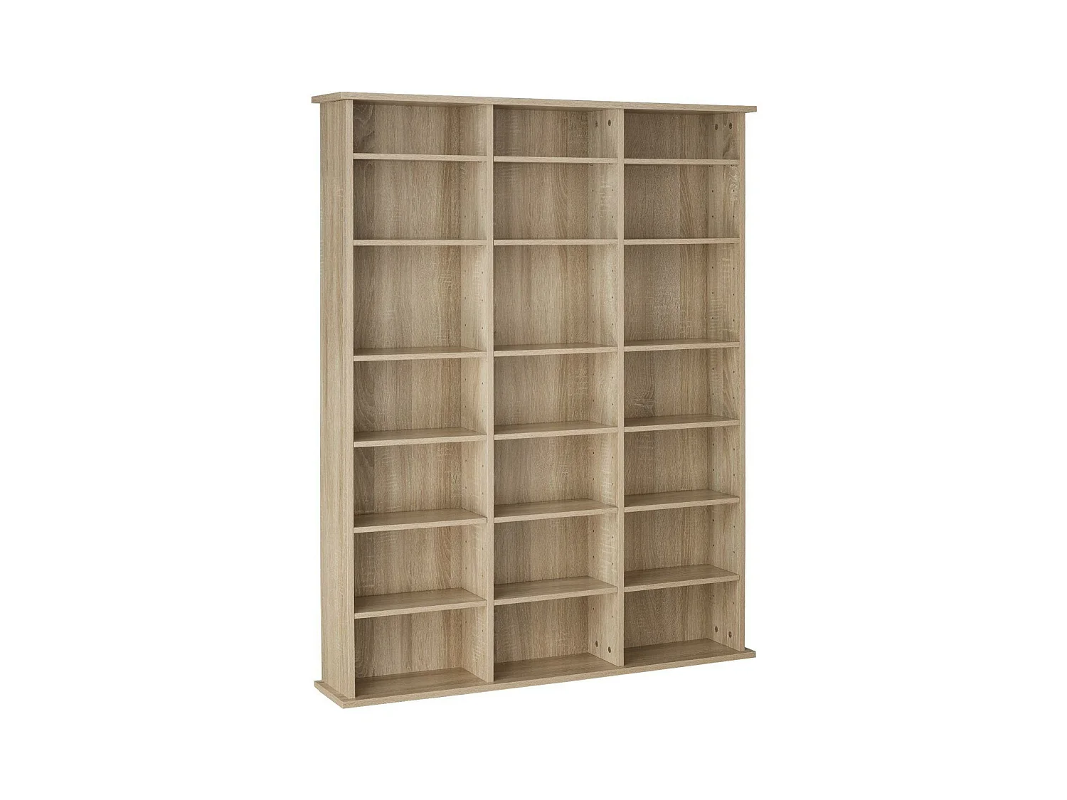 Armoire étagère bibliothèque rangement marron 105.5 x 19 x 136.5 cm 08_0000232
